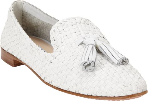 prada woven leather tassel loafers|Women's Prada Loafers & Oxfords .